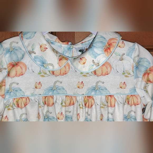 Adorable Baby Pumpkin Onsie By Magnolia Steel 18 months Very Soft Thanksgiving - Picture 7 of 8